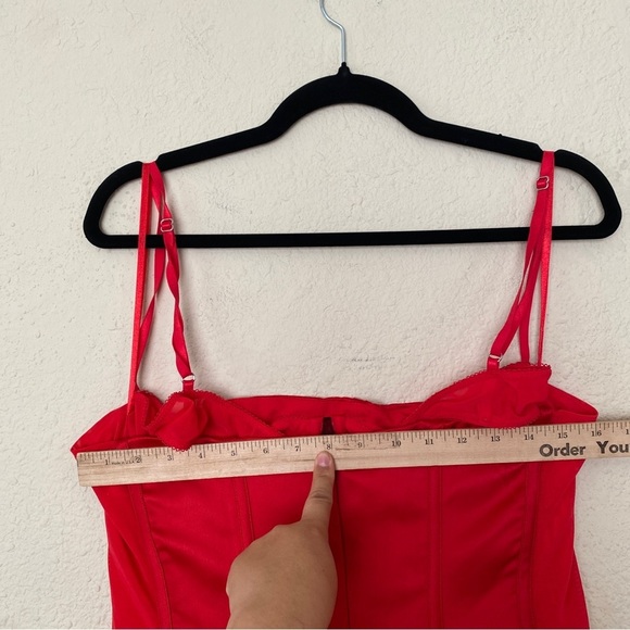 House of CB 'Shani' Red Satin Corset Maxi Dress NWOT size XL - Picture 9 of 17